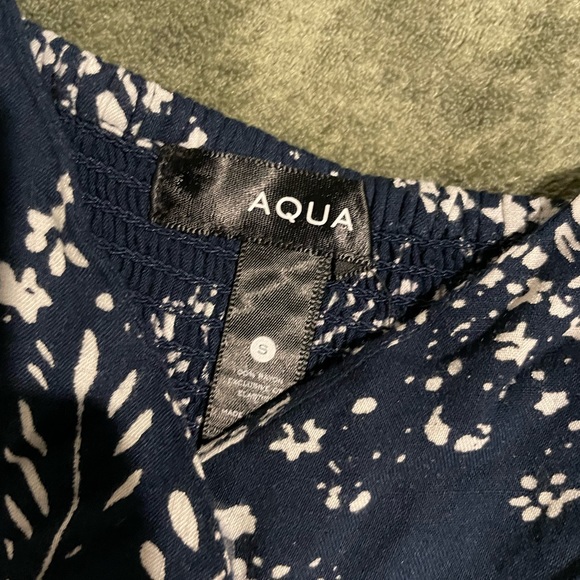 Navy Blue Aqua Dress - Picture 2 of 3